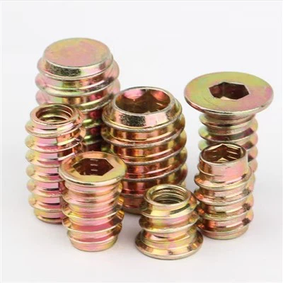Inserții filetate metalice pentru lemn